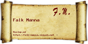 Falk Manna névjegykártya